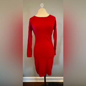 Garnet Hill Merino Wool  long sleeve knee length dress Size S
